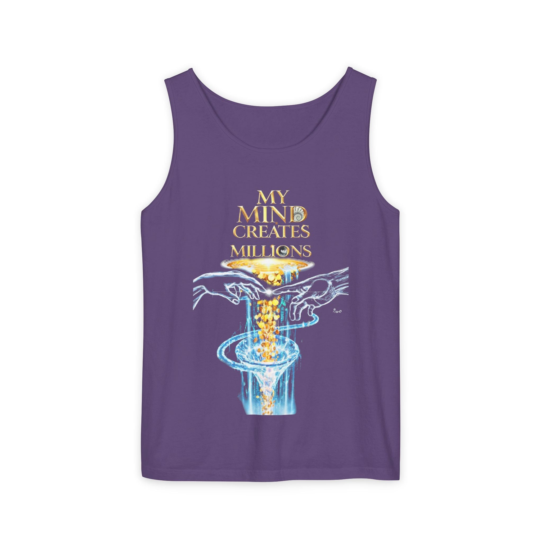 Motivational Money Tank Top — “My Mind Creates Millions” / “I Build Wealth That Lasts Generations”