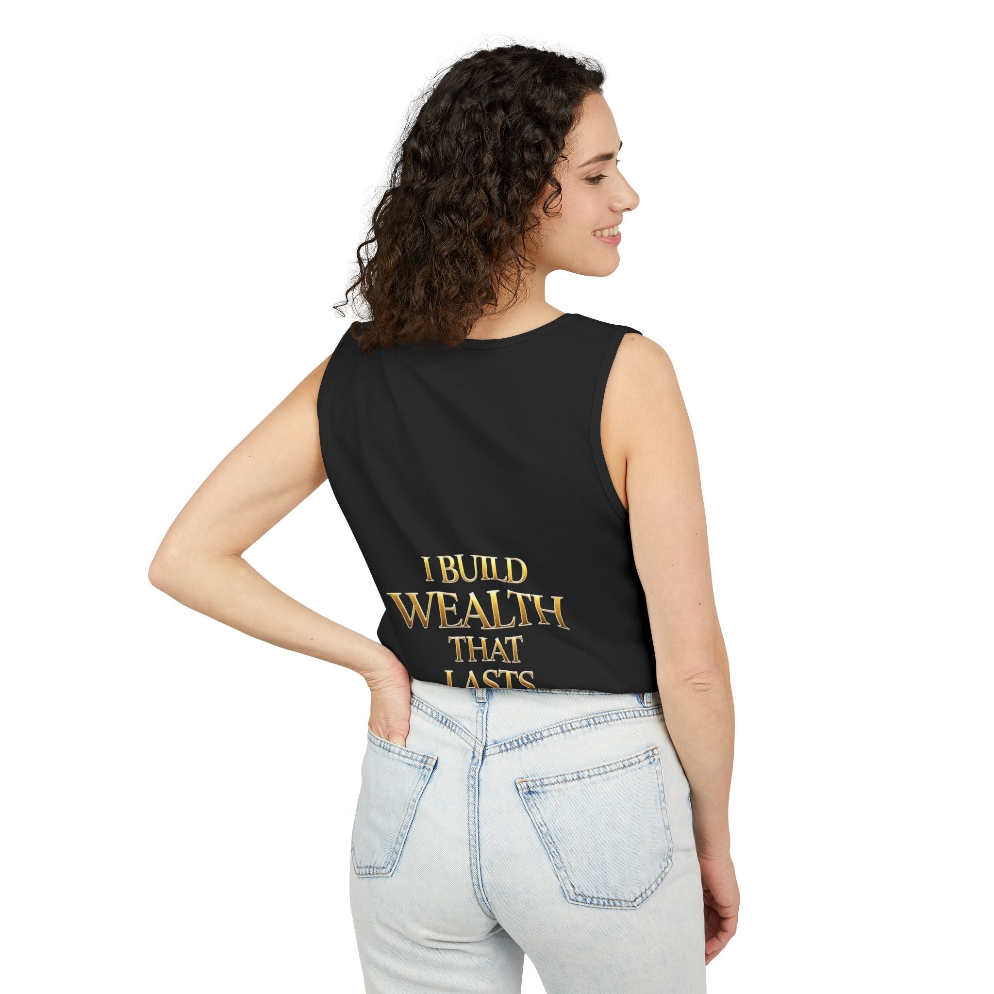 Motivational Money Tank Top — “My Mind Creates Millions” / “I Build Wealth That Lasts Generations”