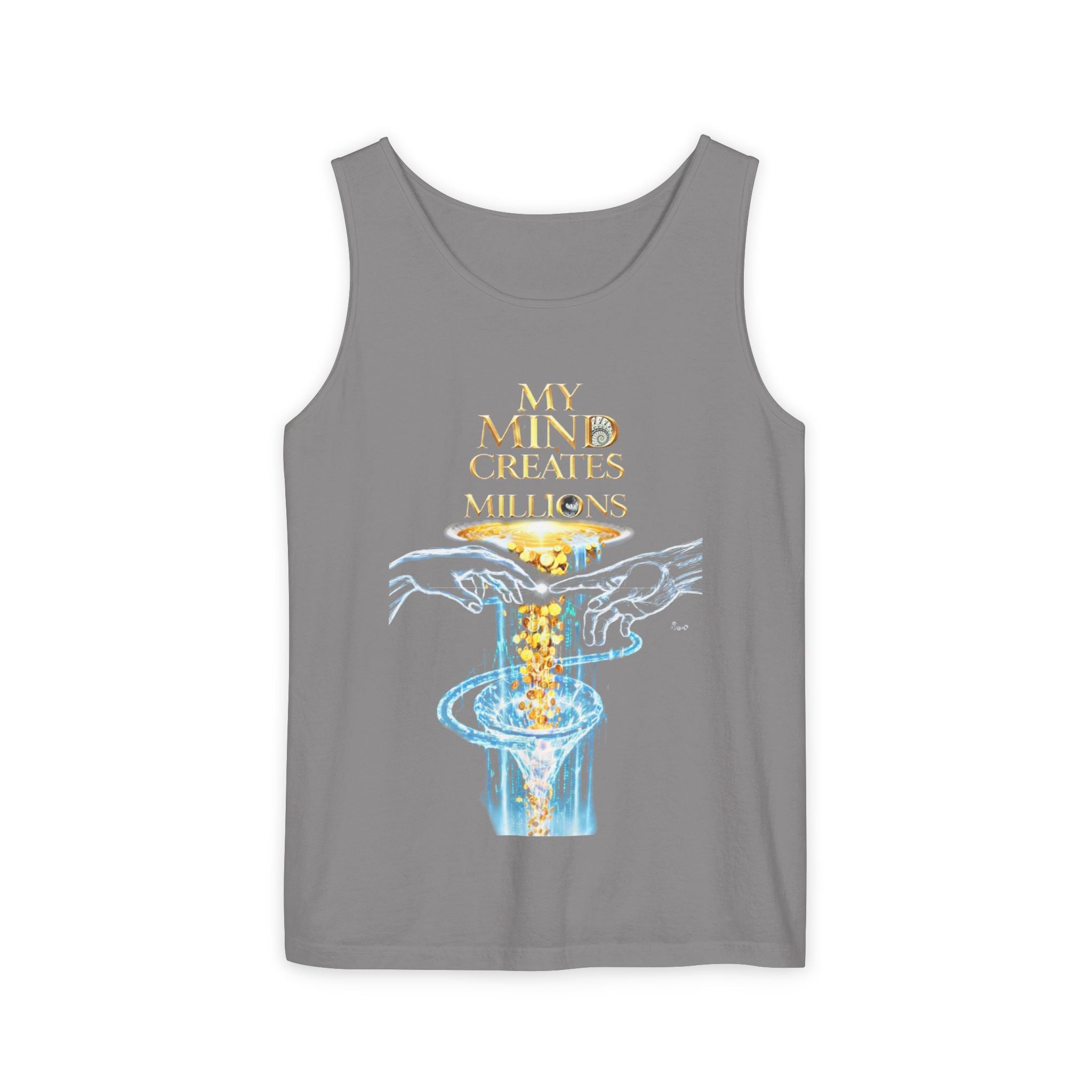Motivational Money Tank Top — “My Mind Creates Millions” / “I Build Wealth That Lasts Generations”