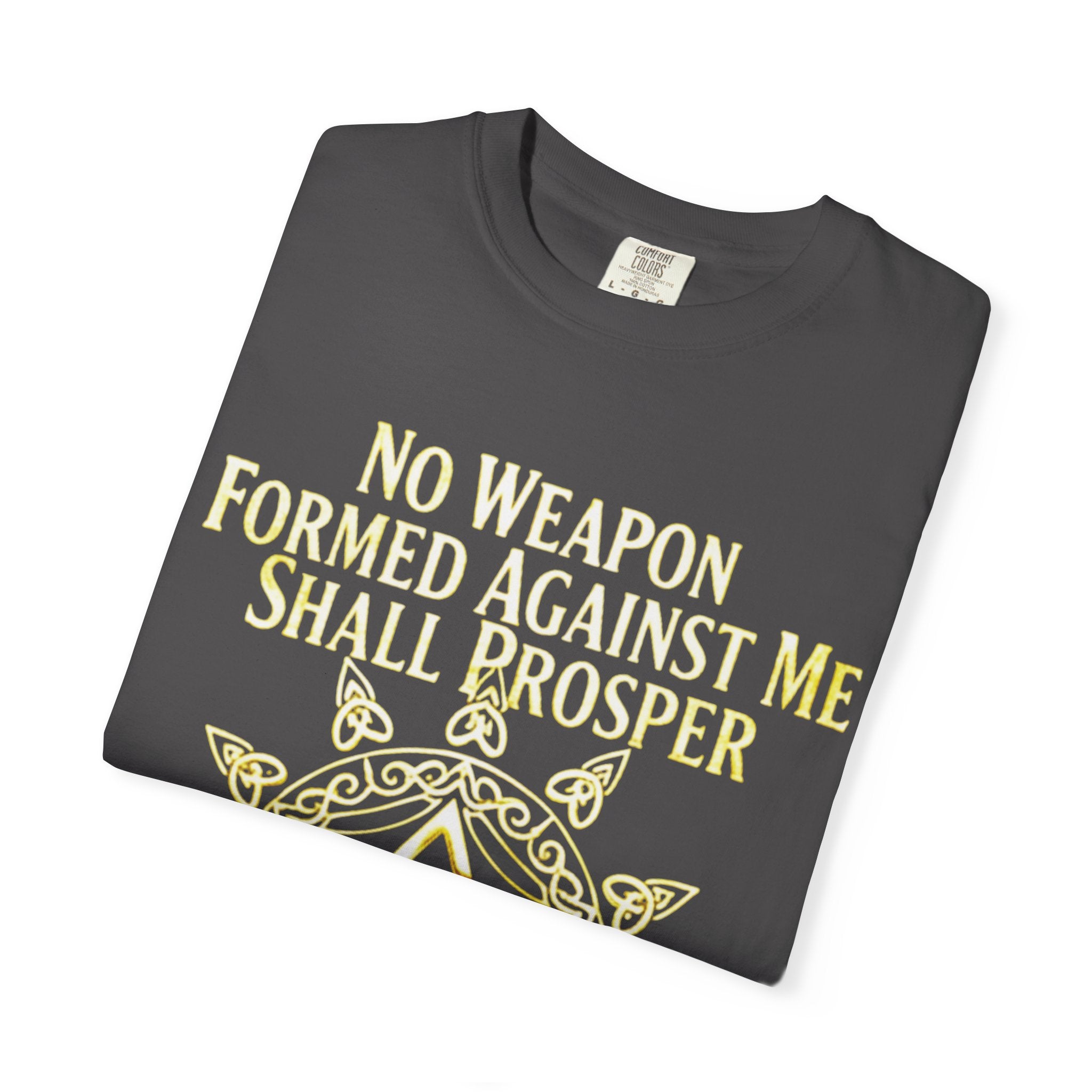 Spiritual Star of David T-Shirt — "No Weapon Formed Against Me Shall Prosper" Inspirational Tee