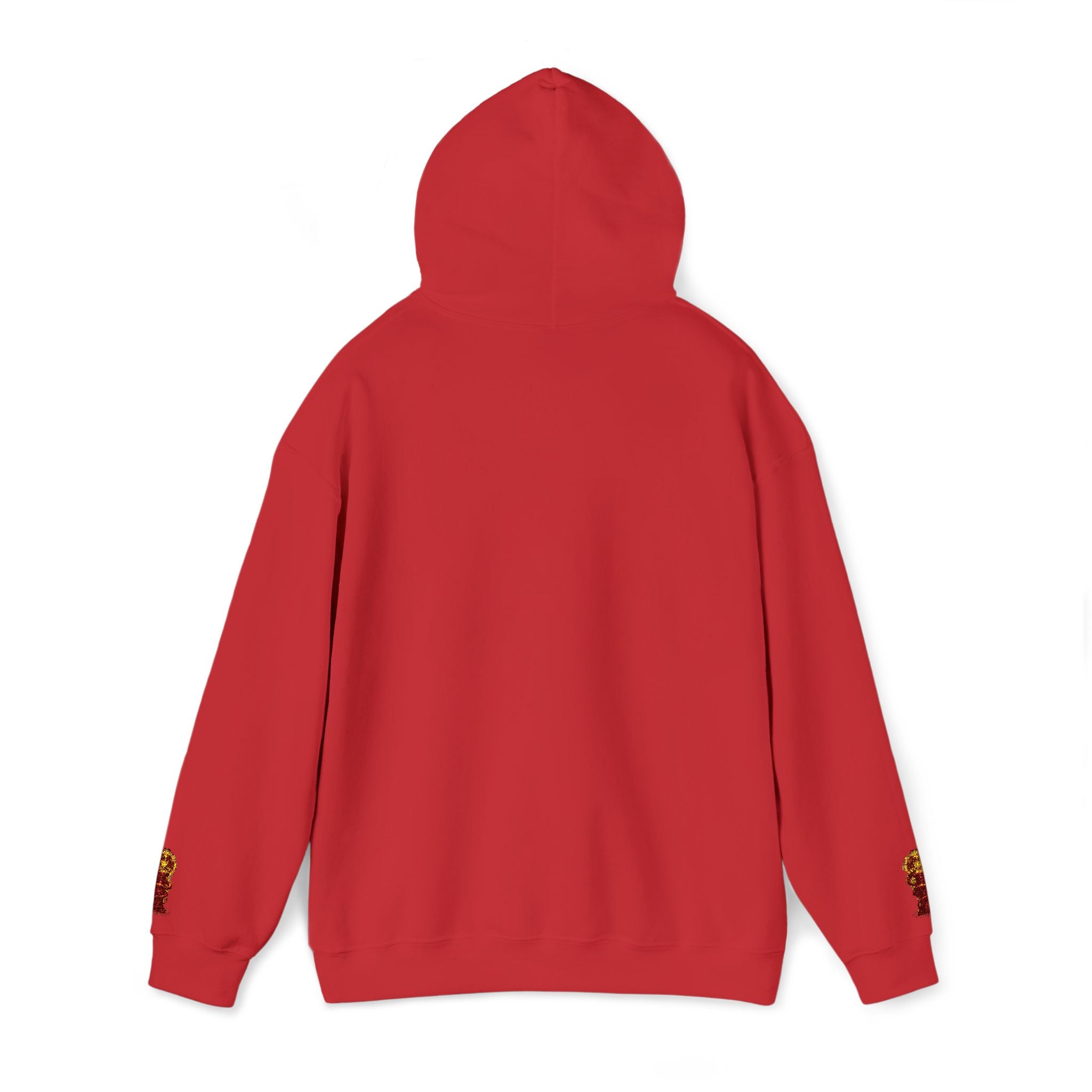 "Geld kommt zu mir" Hoodie — Positiver Affirmations-Hoodie mit Ärmelflammen-Akzent
