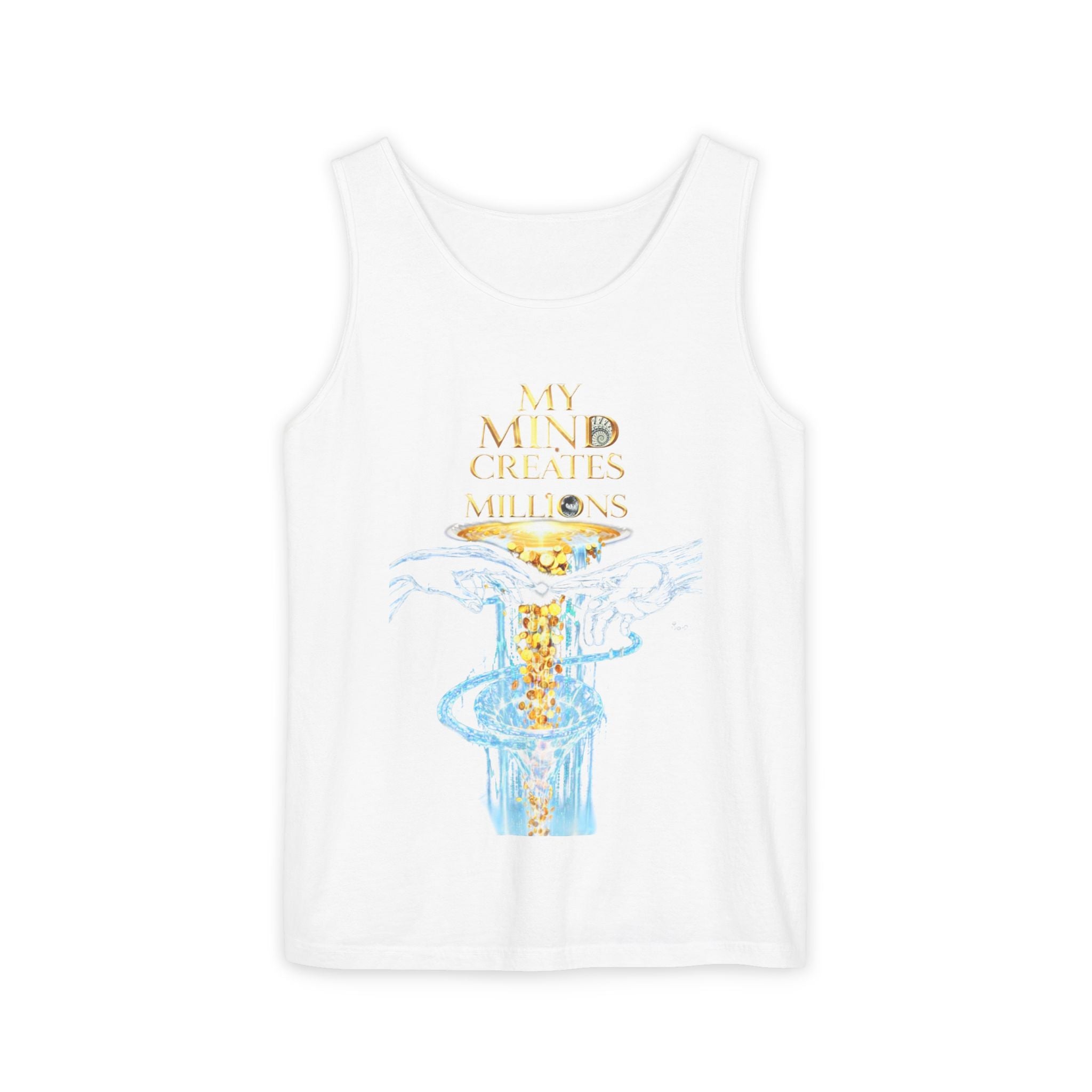 Motivational Money Tank Top — “My Mind Creates Millions” / “I Build Wealth That Lasts Generations”