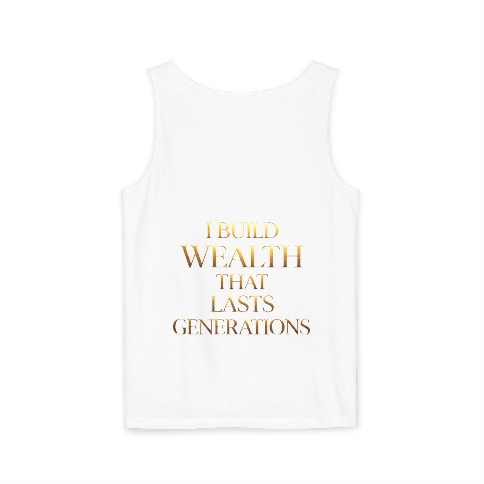 Motivational Money Tank Top — “My Mind Creates Millions” / “I Build Wealth That Lasts Generations”
