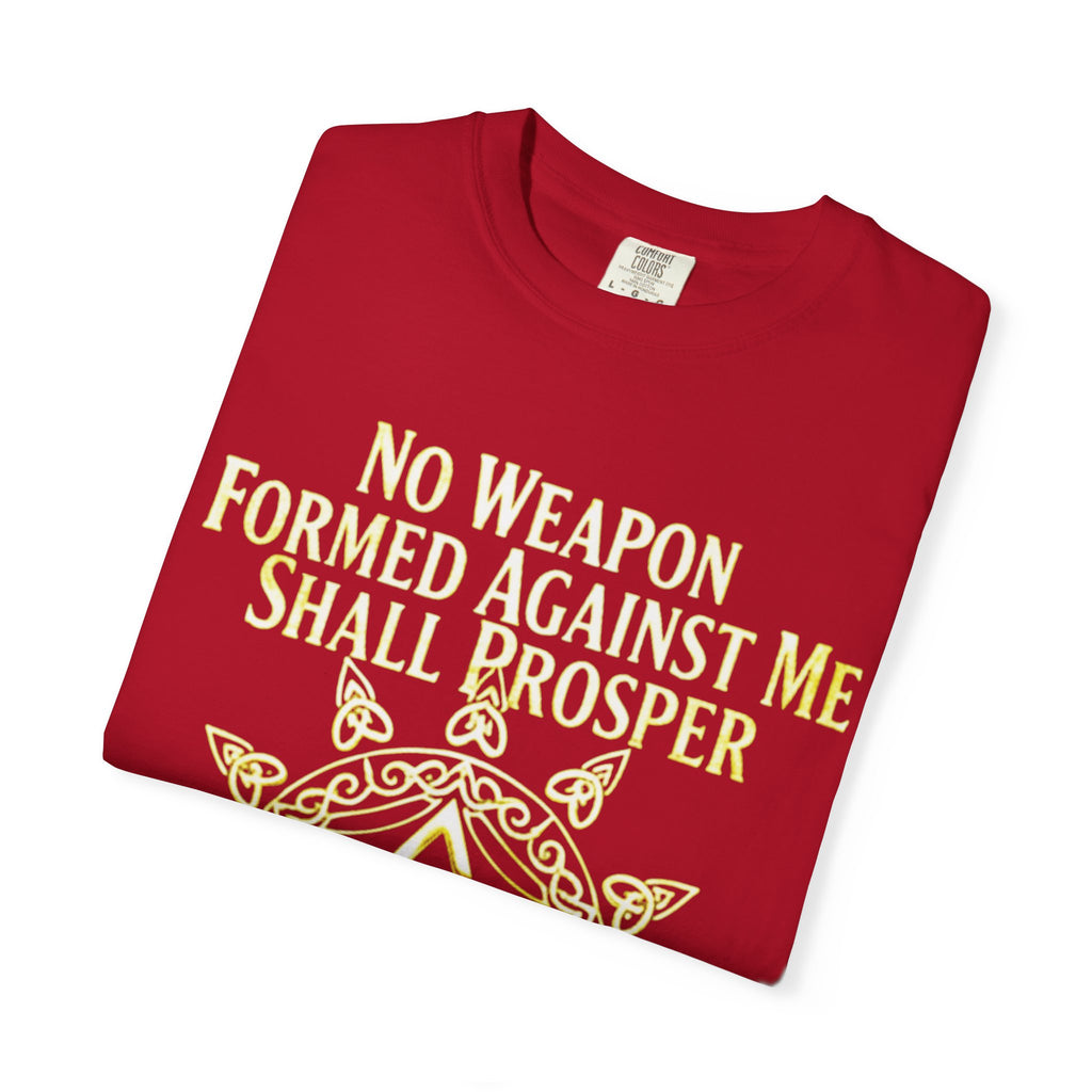 Spiritual Star of David T-Shirt — "No Weapon Formed Against Me Shall Prosper" Inspirational Tee