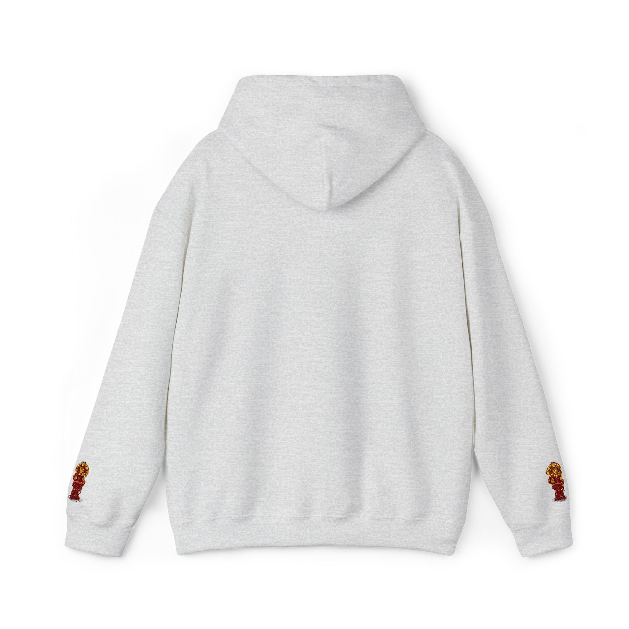 "Geld kommt zu mir" Hoodie — Positiver Affirmations-Hoodie mit Ärmelflammen-Akzent