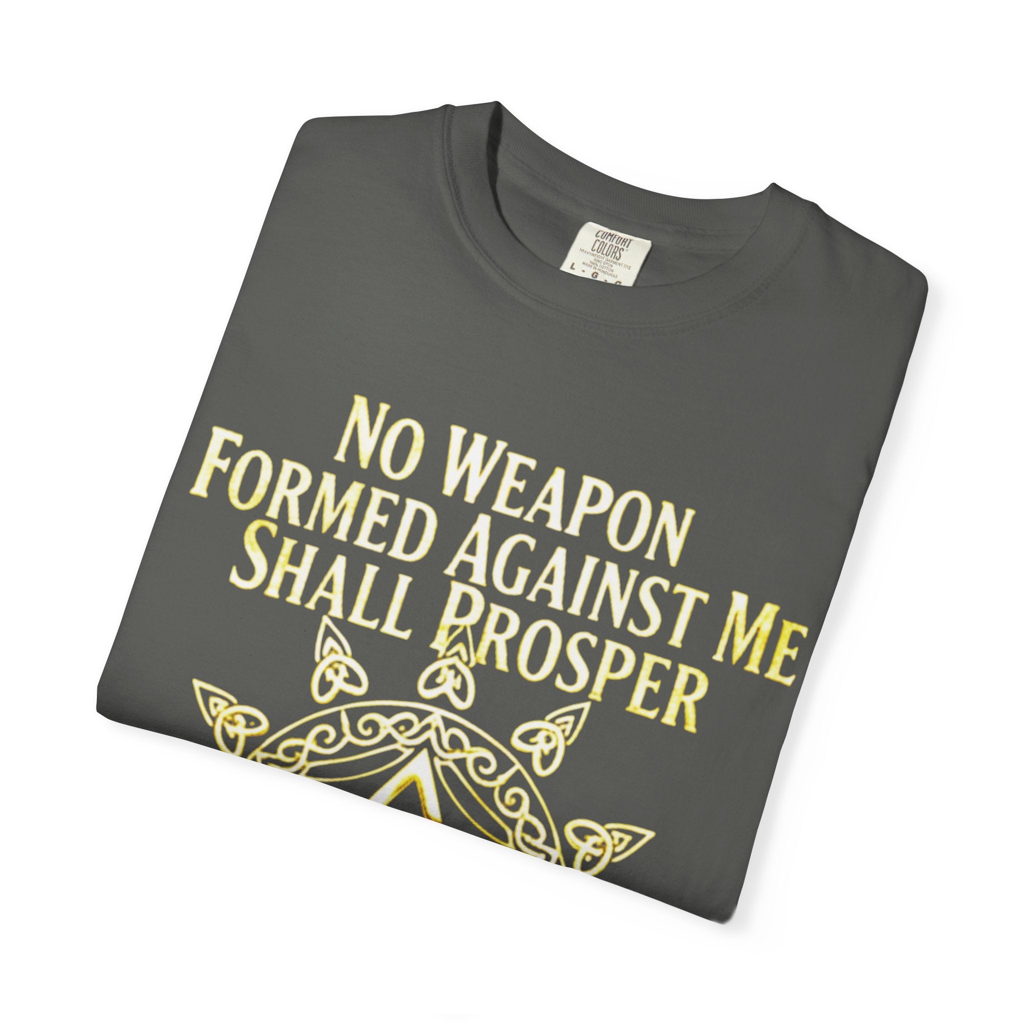 Spiritual Star of David T-Shirt — "No Weapon Formed Against Me Shall Prosper" Inspirational Tee