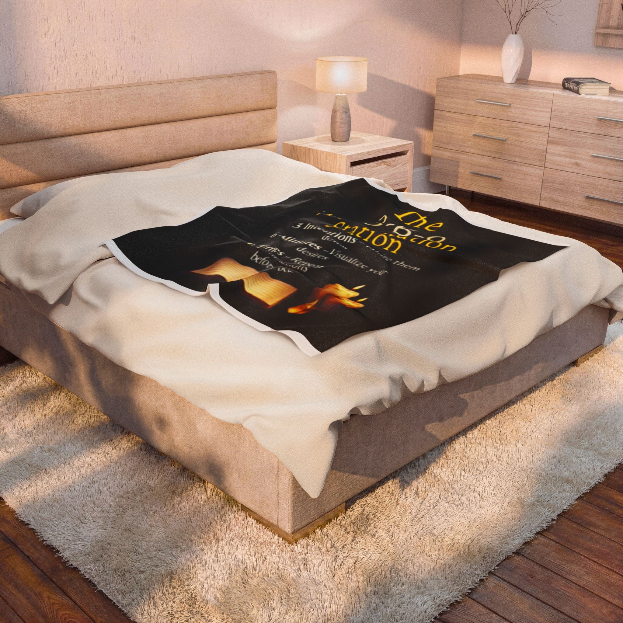 "The 3-6-9 Manifestation Station" Cozy Affirmation Throw for Meditation & Spiritual Practice