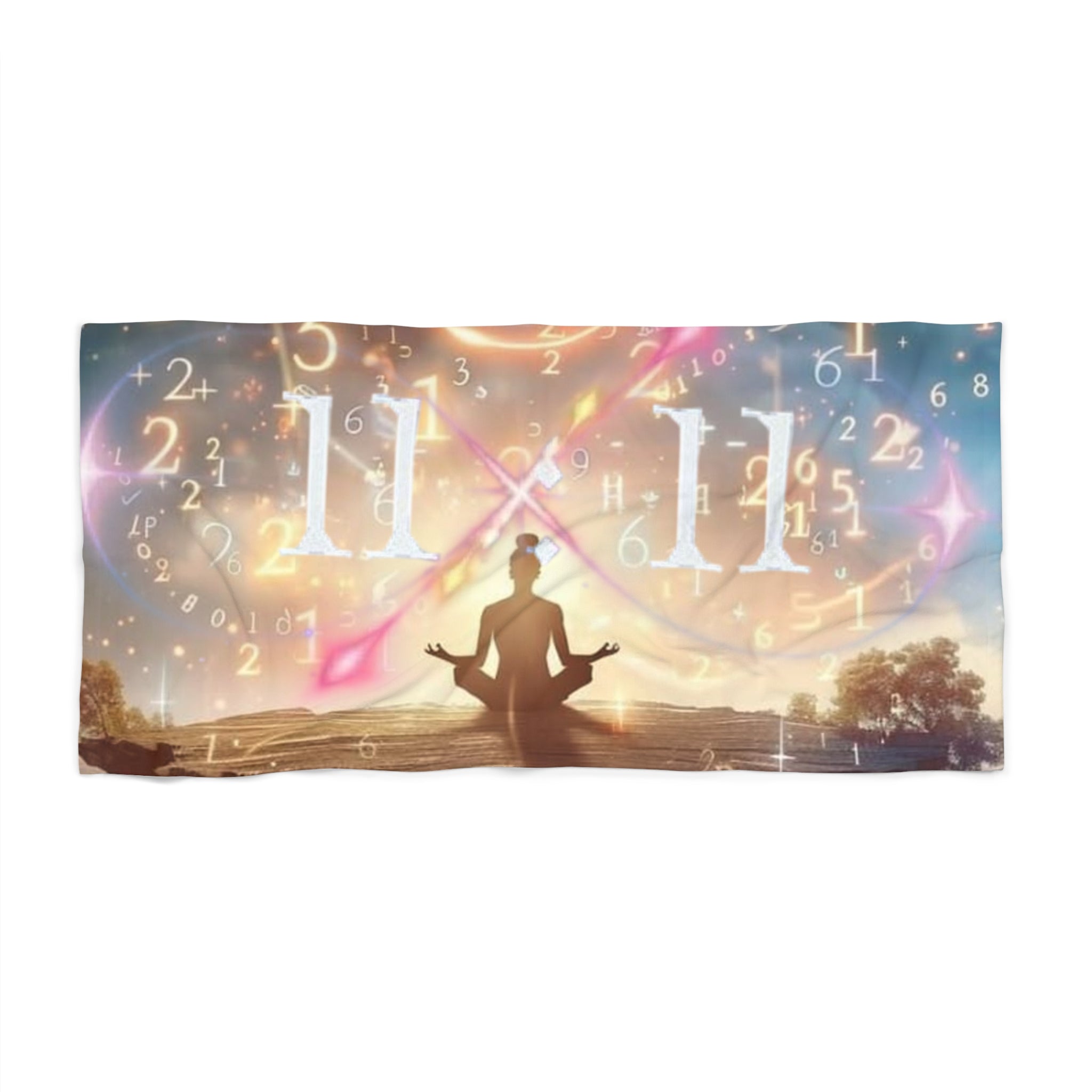 11:11 Meditation Beach Towel — Spiritual Numerology Yoga Towel