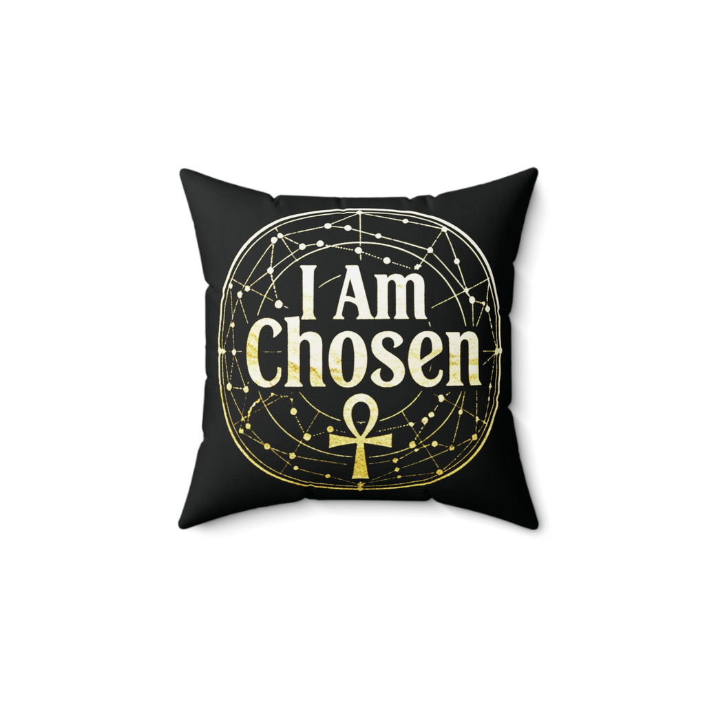 Inspirational Faith Pillow — "No Weapon Formed Against Me Shall Prosper" / "I Am Chosen" Decorative Throw Pillow