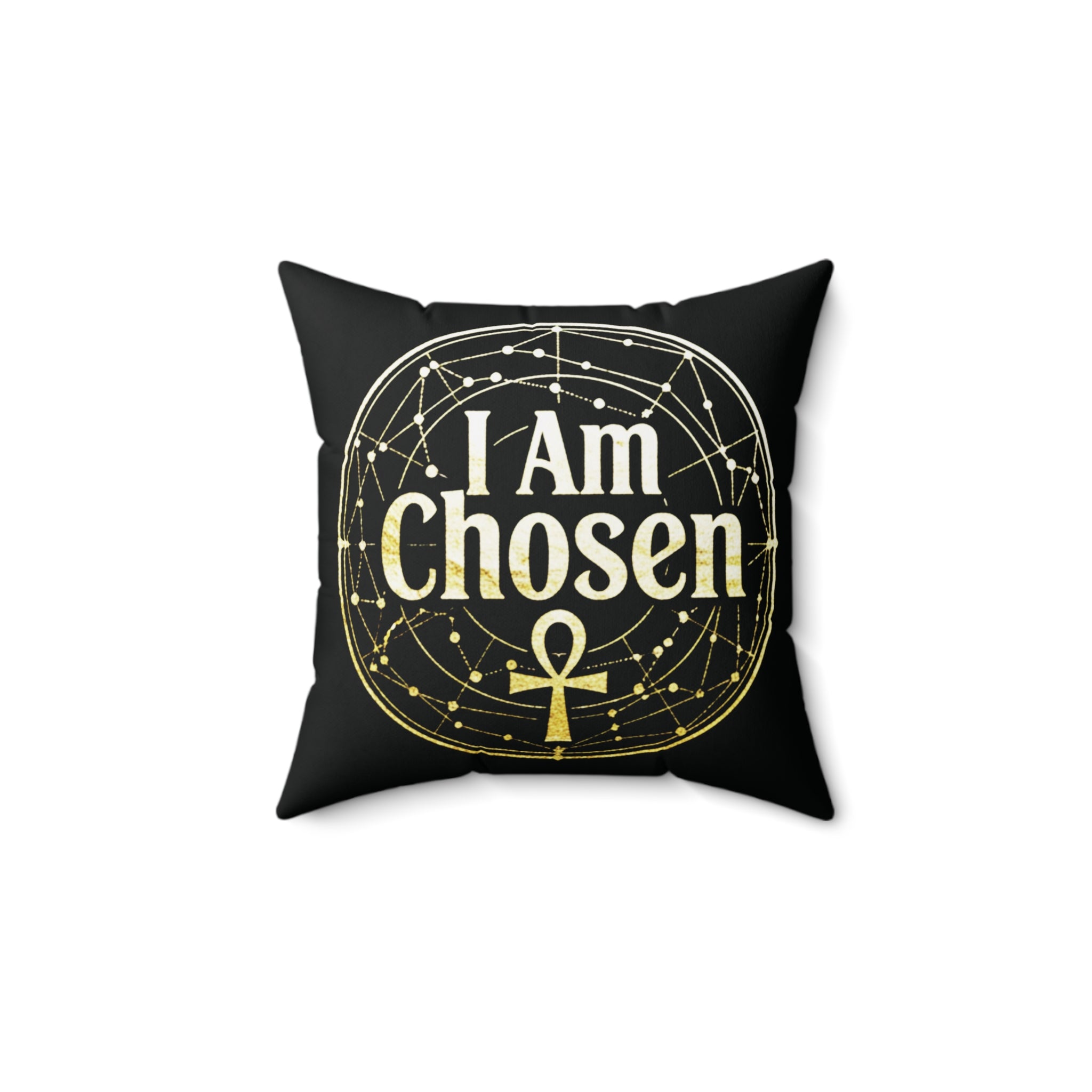Inspirational Faith Pillow — "No Weapon Formed Against Me Shall Prosper" / "I Am Chosen" Decorative Throw Pillow
