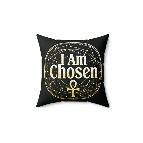 Inspirational Faith Pillow — "No Weapon Formed Against Me Shall Prosper" / "I Am Chosen" Decorative Throw Pillow