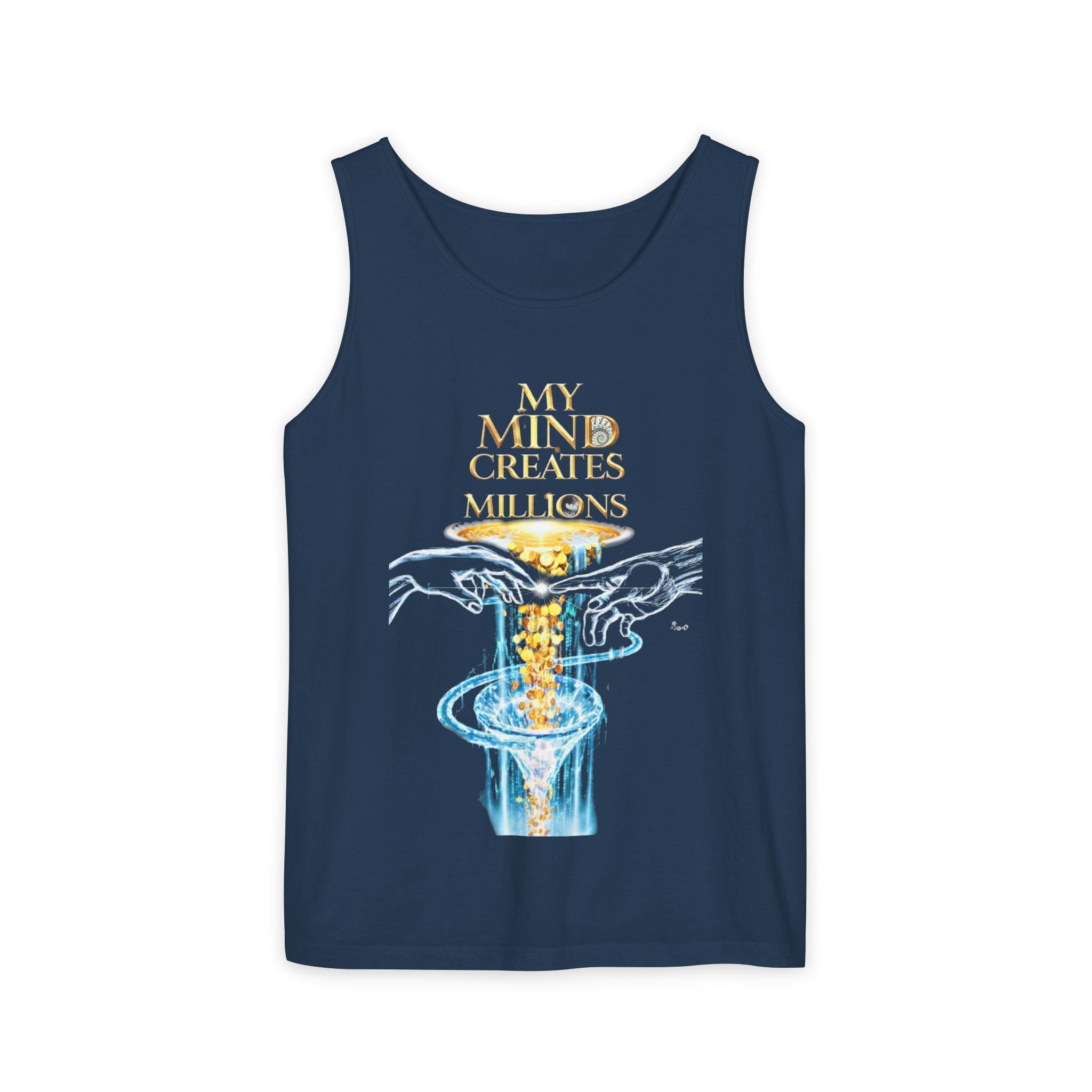 Motivational Money Tank Top — “My Mind Creates Millions” / “I Build Wealth That Lasts Generations”