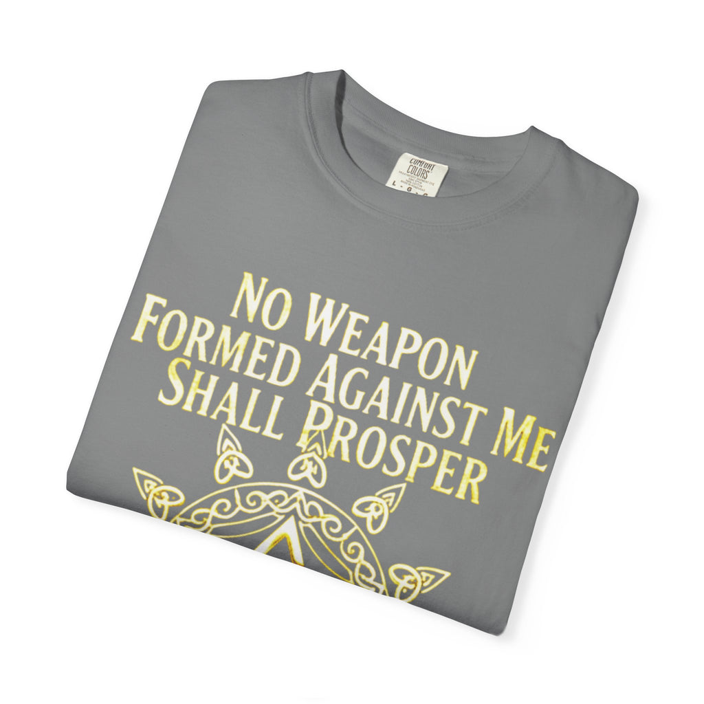 Spiritual Star of David T-Shirt — "No Weapon Formed Against Me Shall Prosper" Inspirational Tee