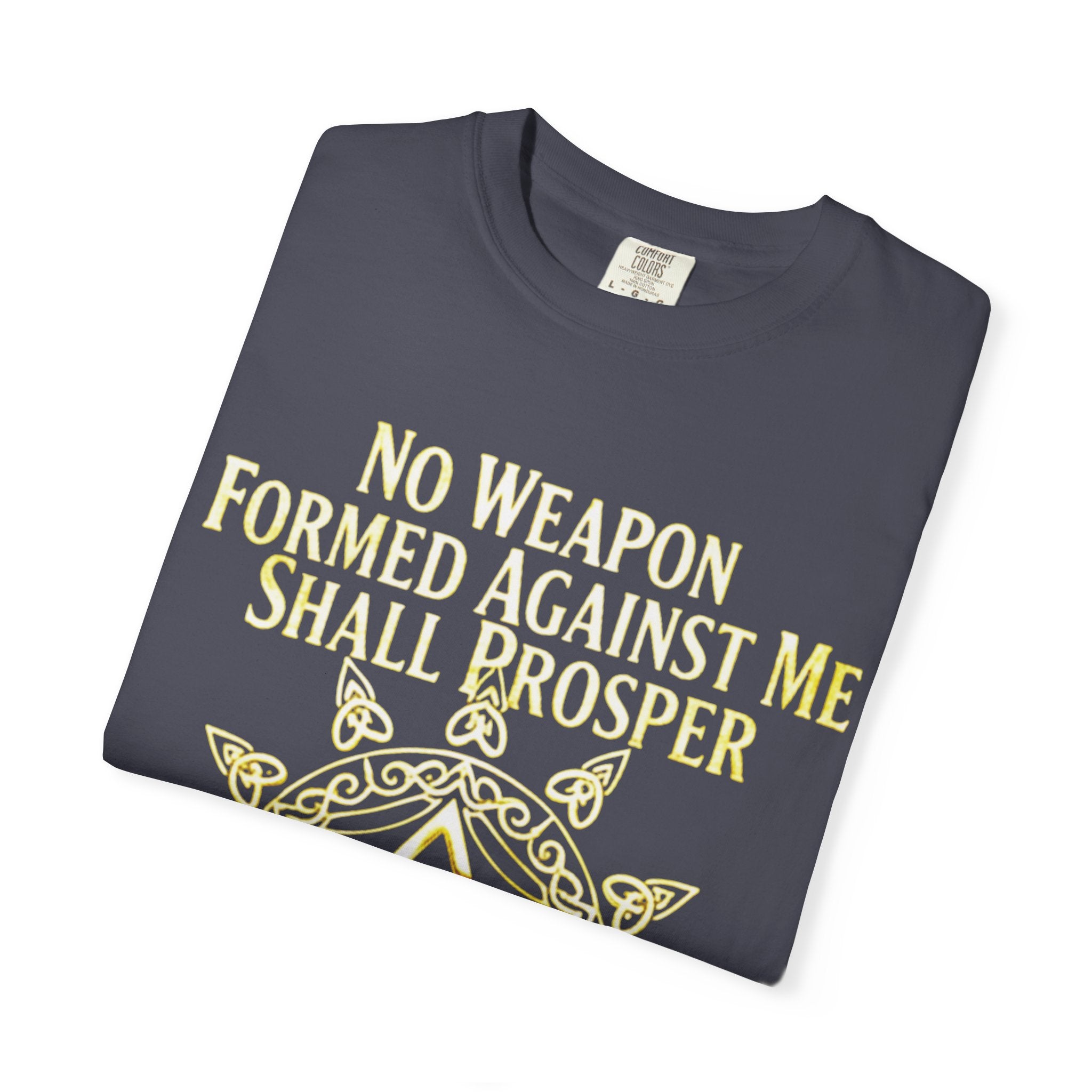 Spiritual Star of David T-Shirt — "No Weapon Formed Against Me Shall Prosper" Inspirational Tee