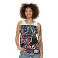 Abstraktes psychedelisches Dance Tank Top — Farbenfroher EDM Festival AOP Print