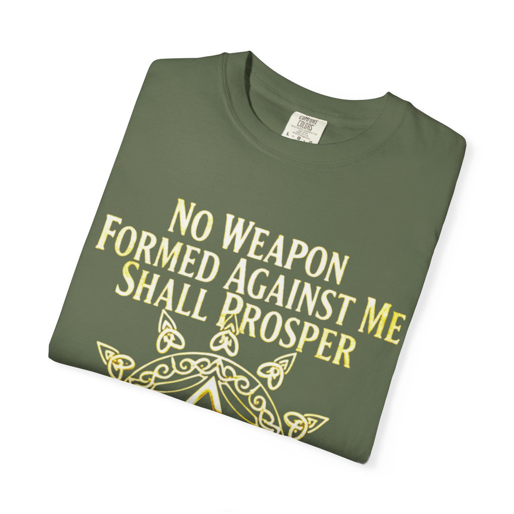 Spiritual Star of David T-Shirt — "No Weapon Formed Against Me Shall Prosper" Inspirational Tee