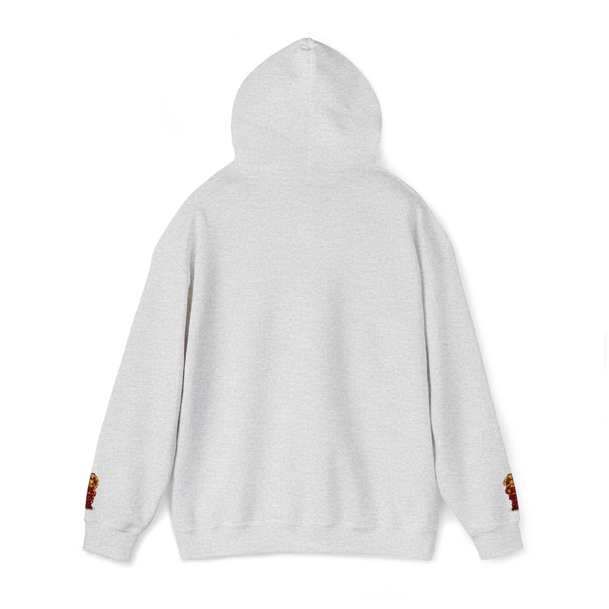 "Geld kommt zu mir" Hoodie — Positiver Affirmations-Hoodie mit Ärmelflammen-Akzent