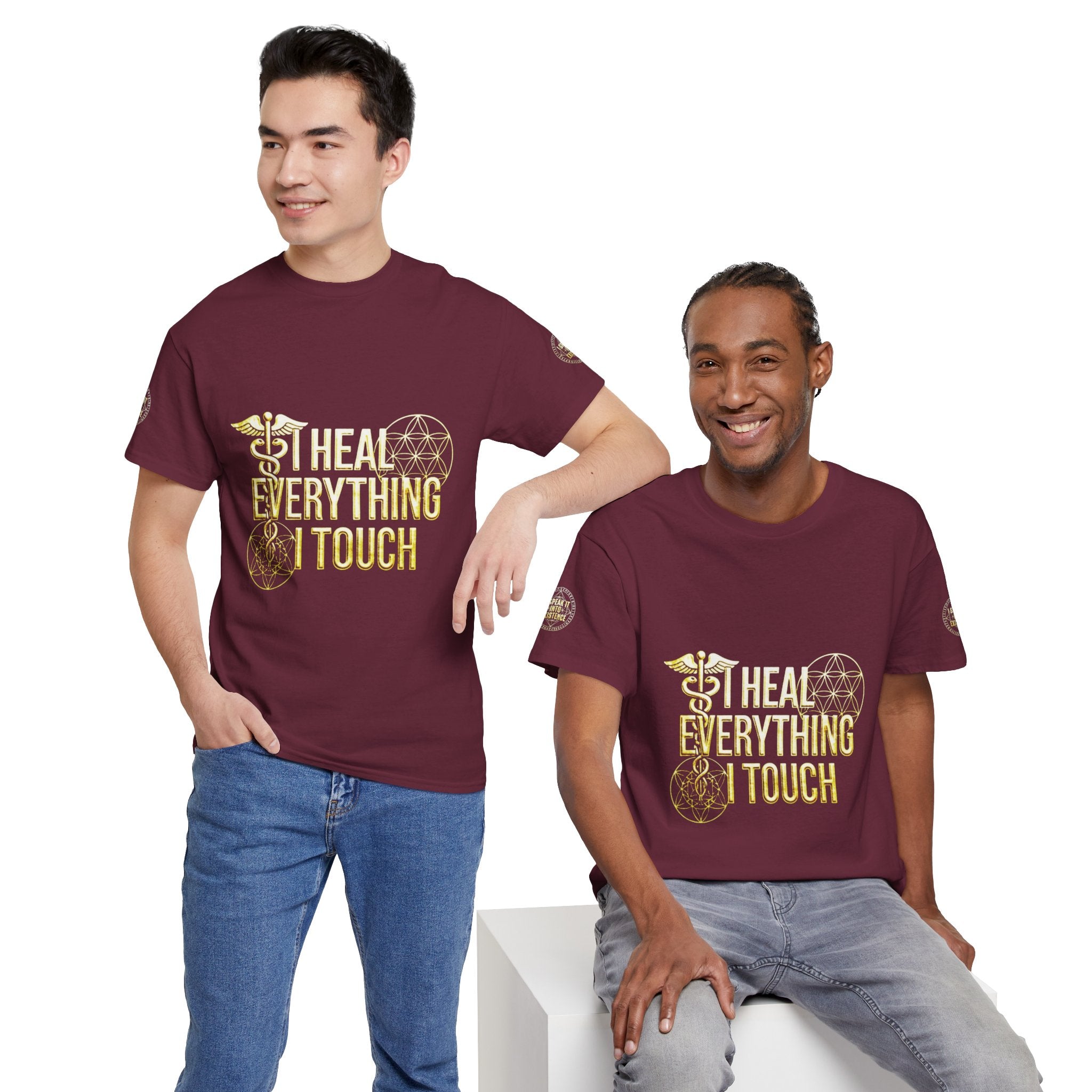'I Heal Everything I Touch' with Ankh & Chosen Back Design