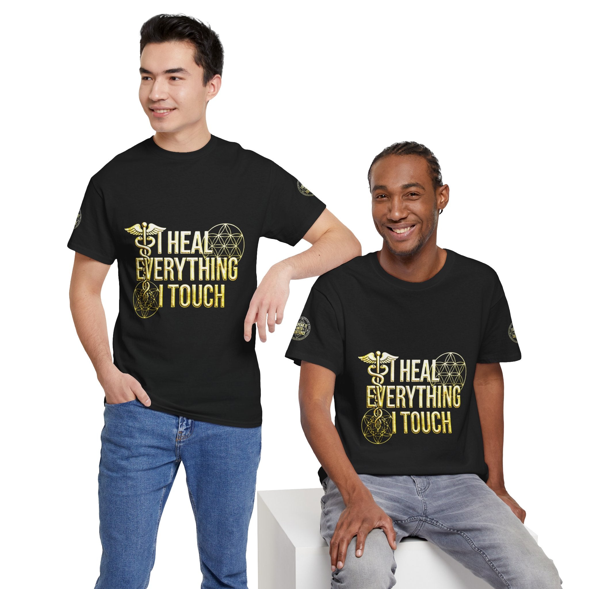 'I Heal Everything I Touch' with Ankh & Chosen Back Design