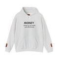 "Geld kommt zu mir" Hoodie — Positiver Affirmations-Hoodie mit Ärmelflammen-Akzent