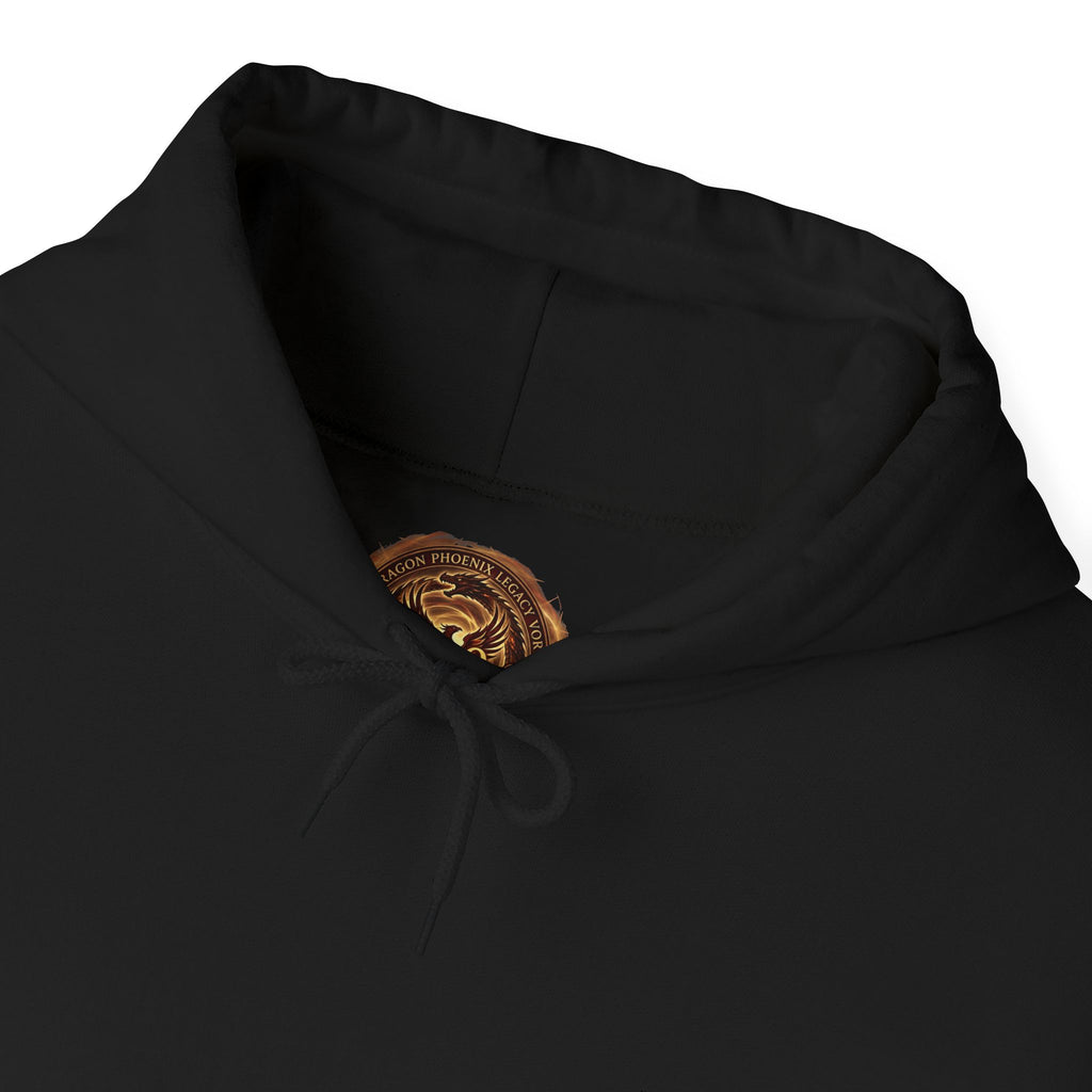 "Geld kommt zu mir" Hoodie — Positiver Affirmations-Hoodie mit Ärmelflammen-Akzent