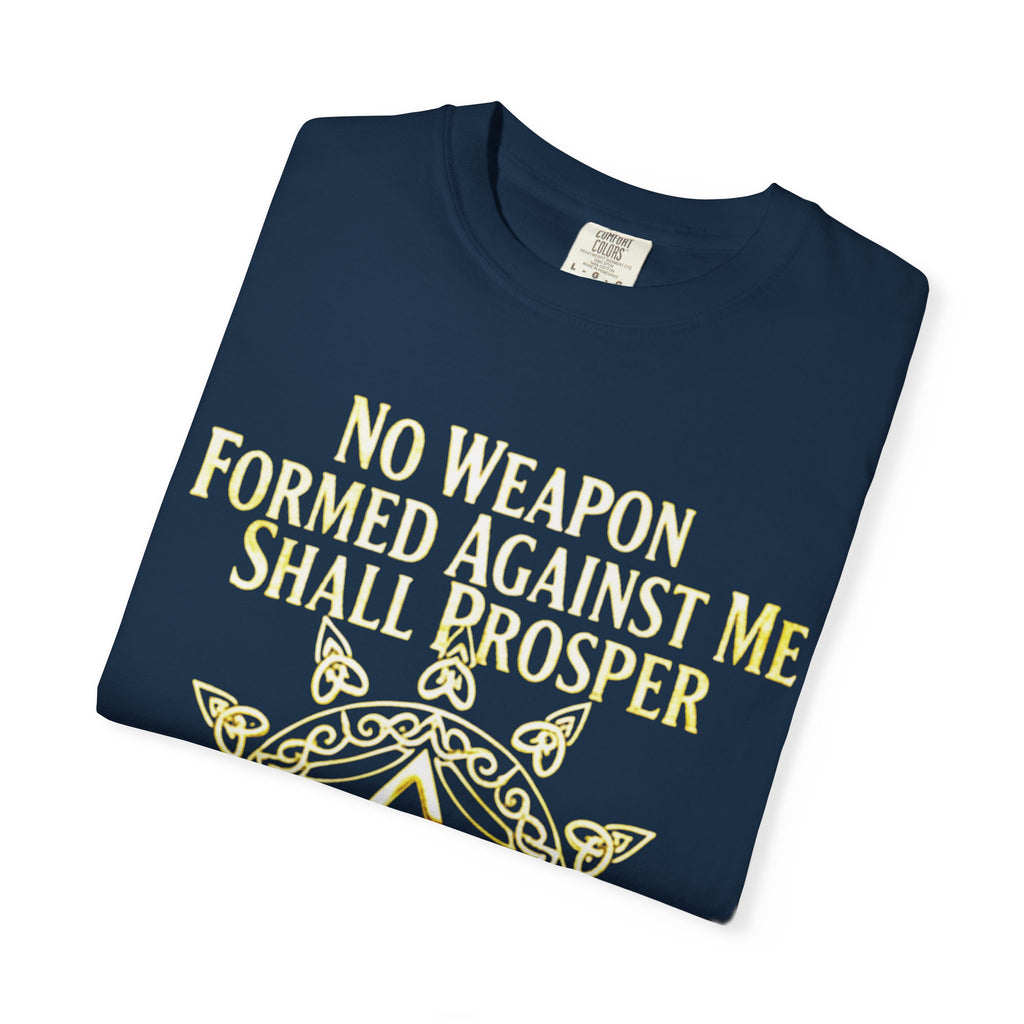 Spiritual Star of David T-Shirt — "No Weapon Formed Against Me Shall Prosper" Inspirational Tee