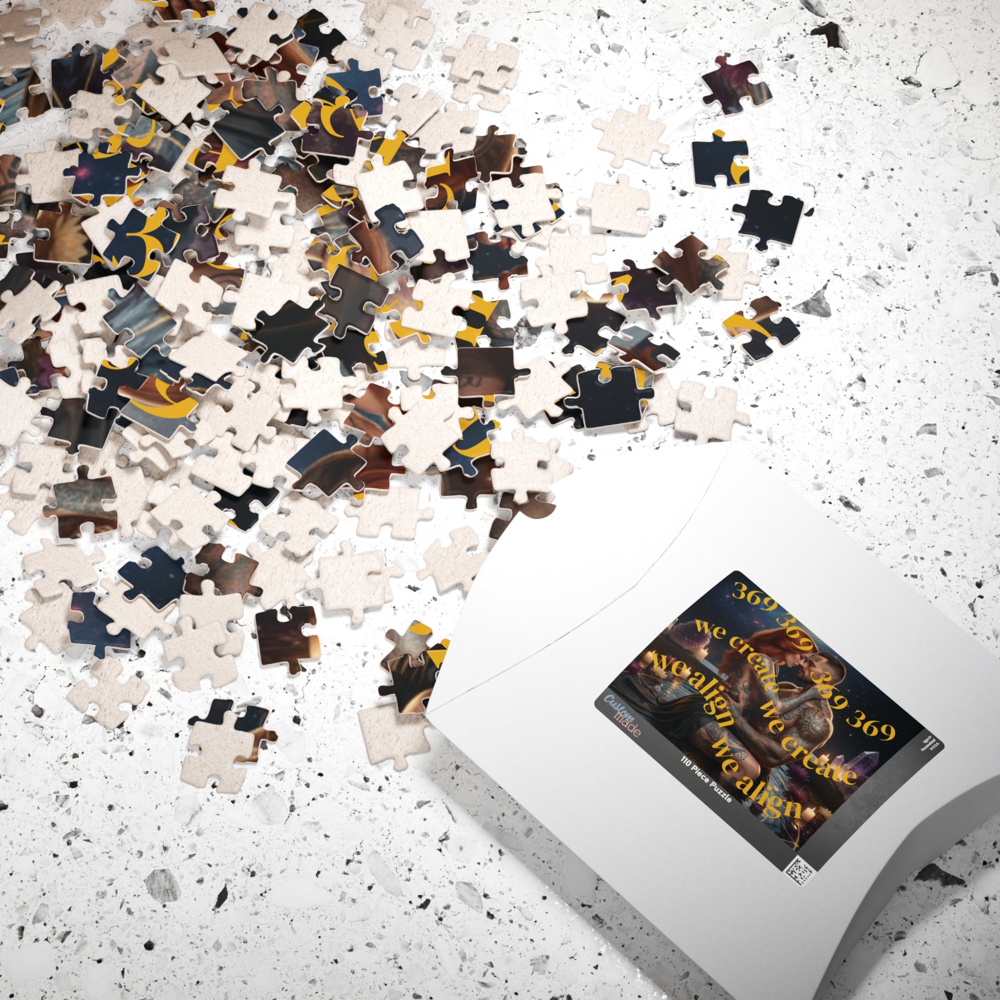 369 We Create We Align Romantic Jigsaw Puzzle  Couples Meditation Gift