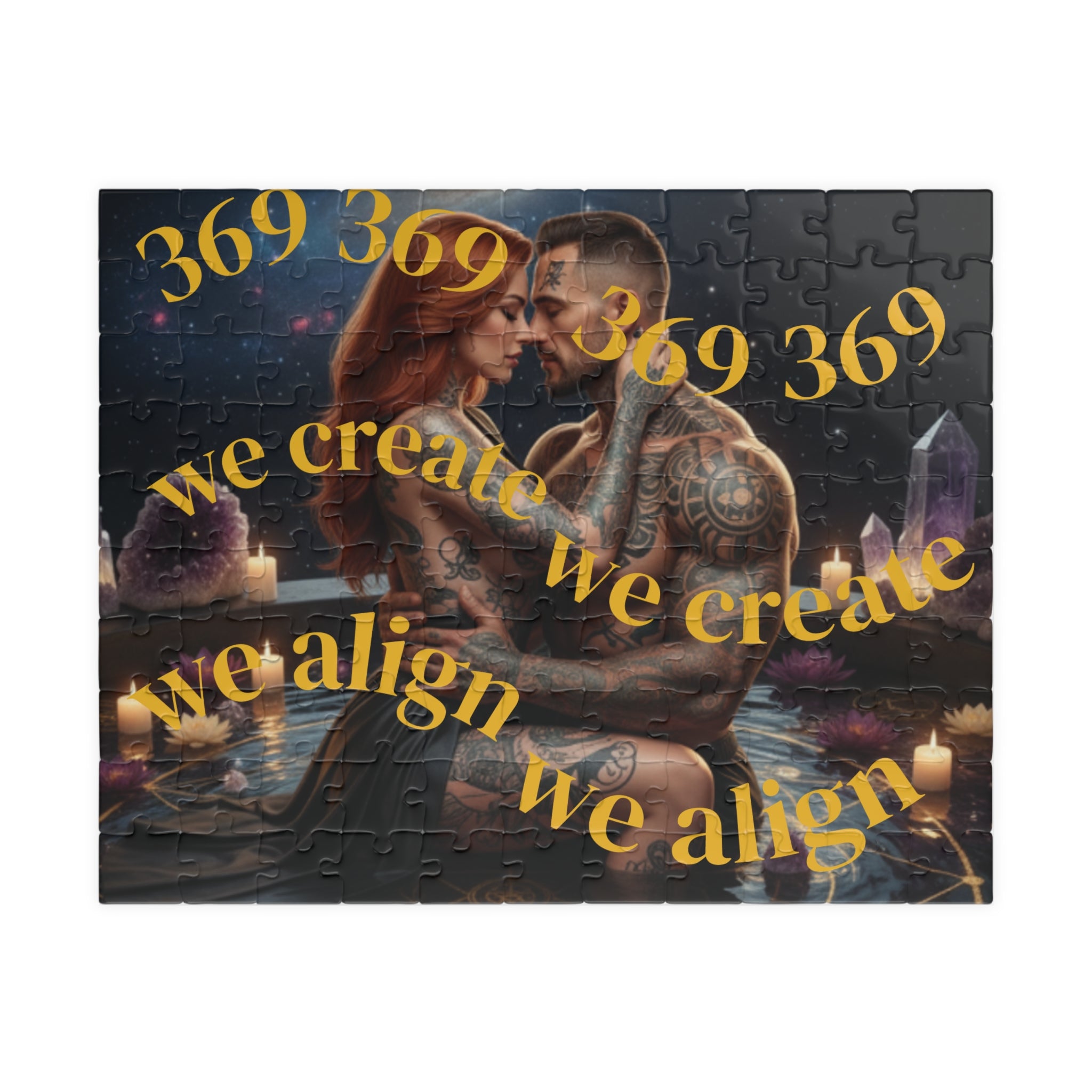 369 We Create We Align Romantic Jigsaw Puzzle  Couples Meditation Gift