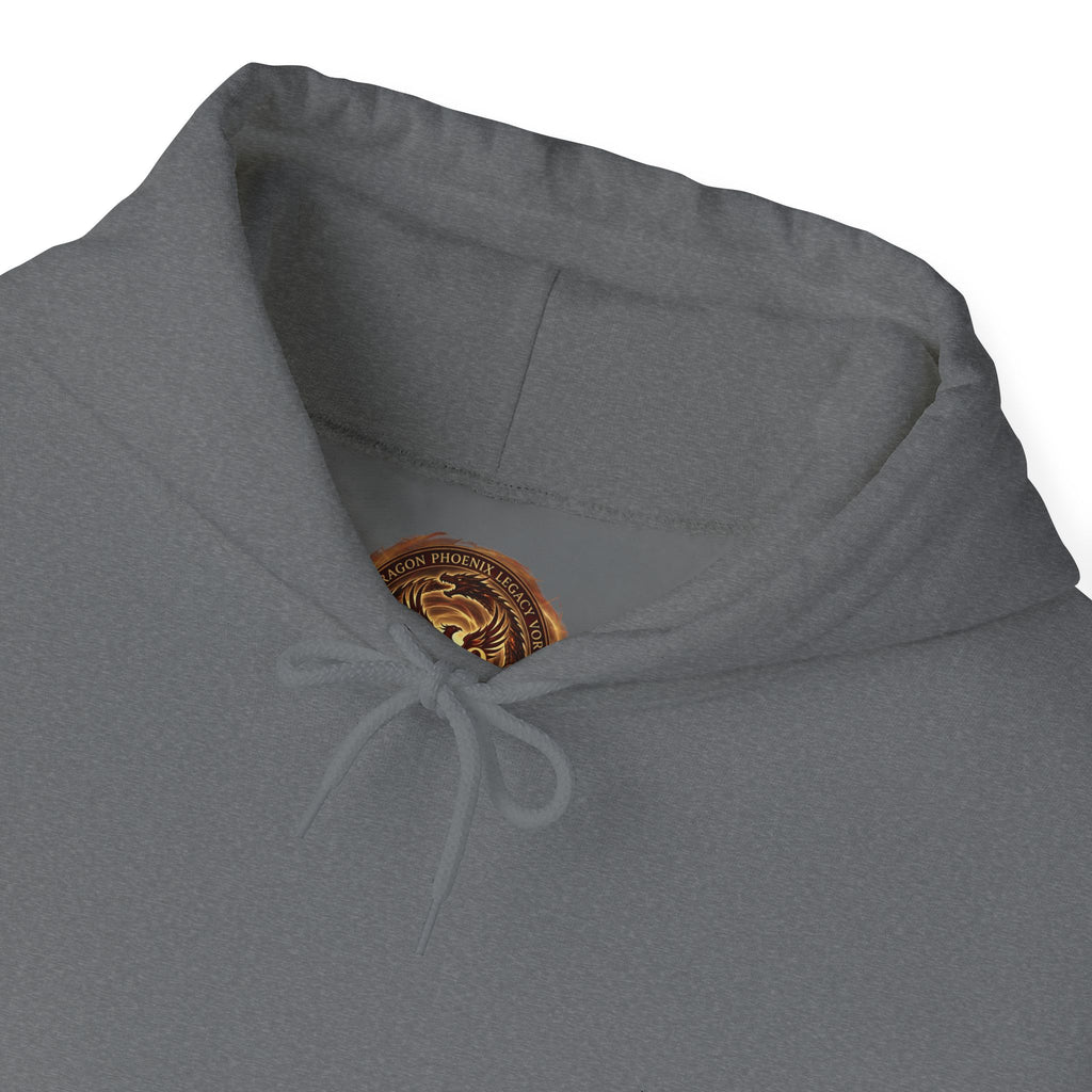 "Geld kommt zu mir" Hoodie — Positiver Affirmations-Hoodie mit Ärmelflammen-Akzent