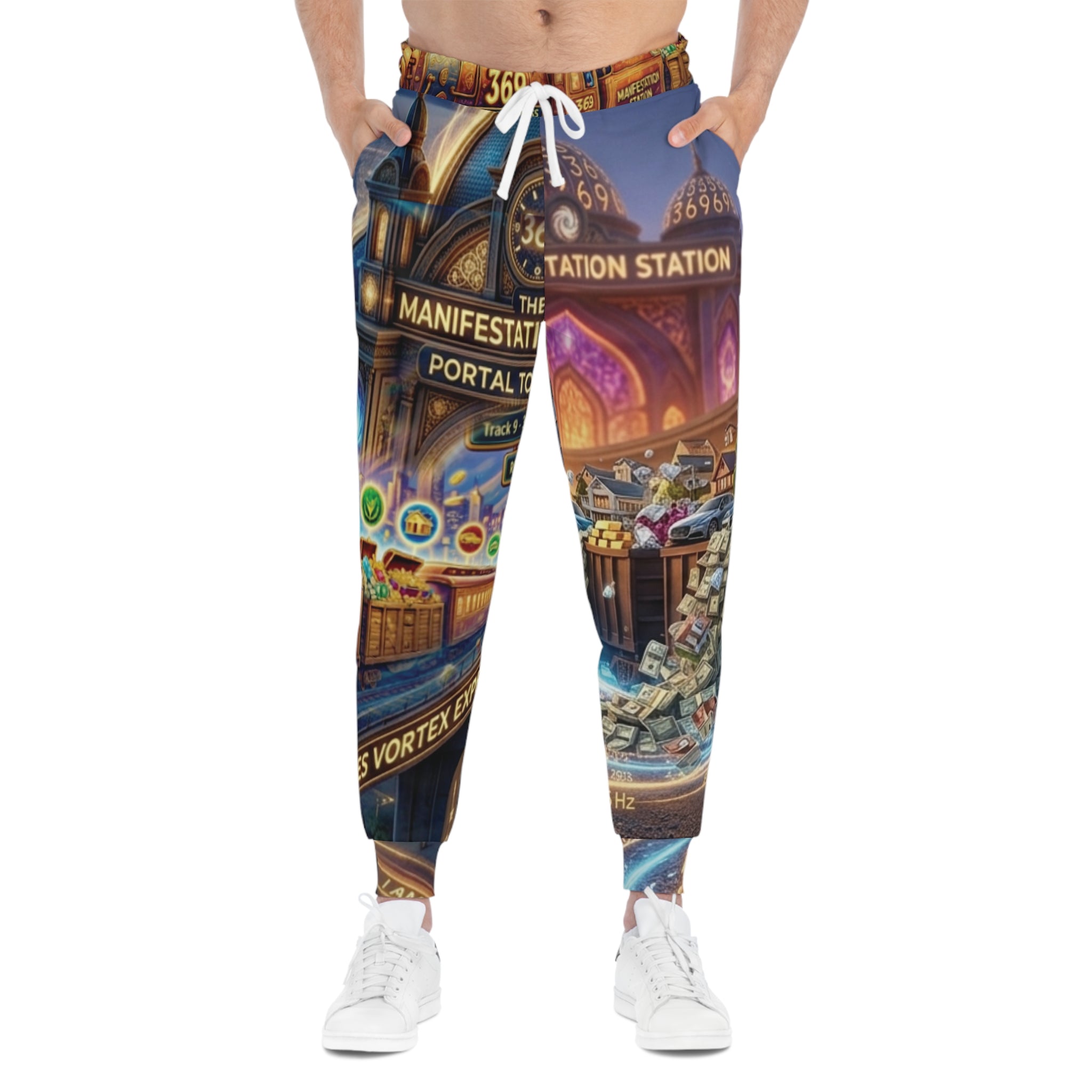 Mystical Transit Joggers - 369 Portal Station All-Over-Print Manifestation Pants