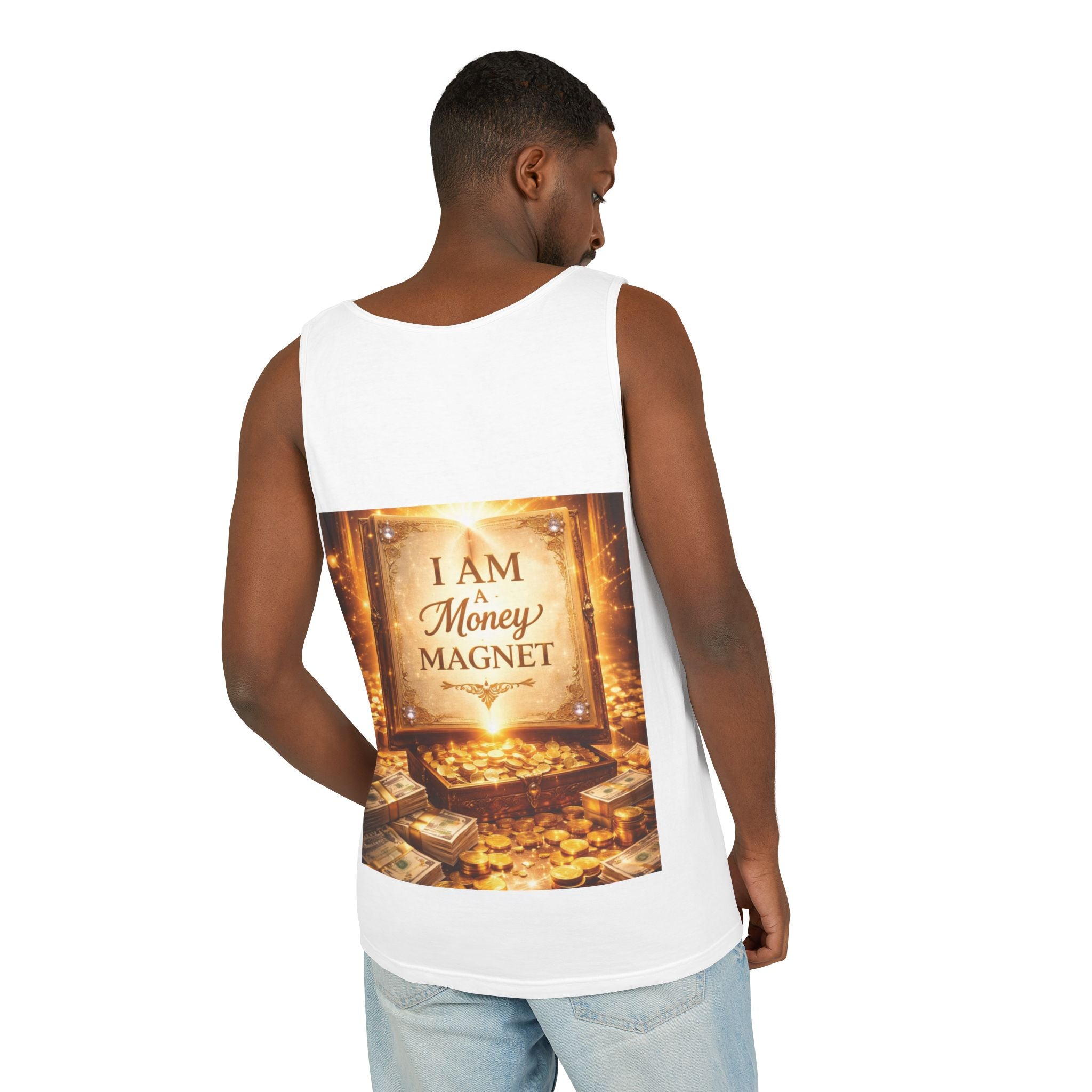 Millionaire Mindset Tanktop – Luxus-Jet & Bargeld Grafik Tanktop