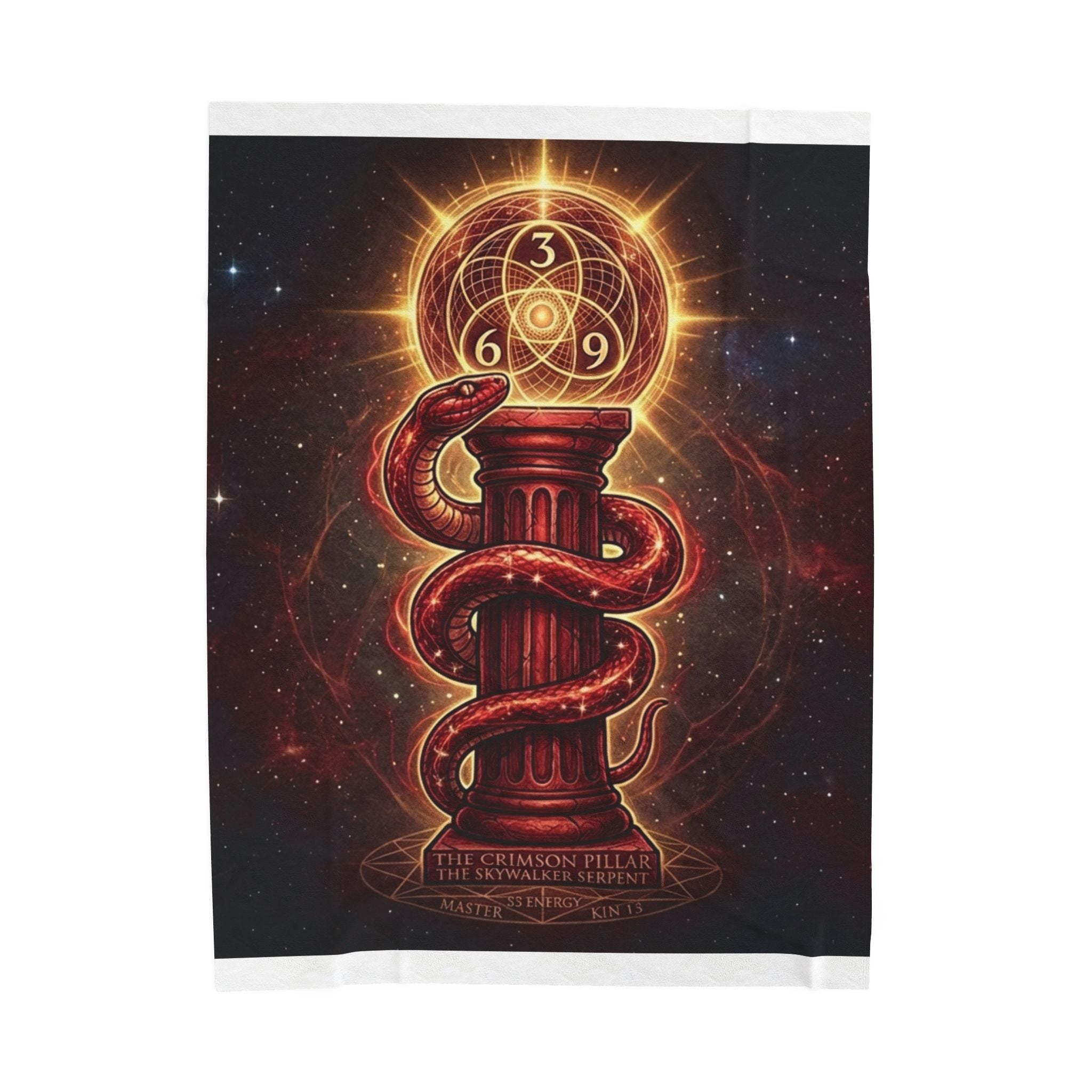 Couverture d'activation rituelle Serpent Mystique 369 ; Écharpe de fréquence pilier ésotérique