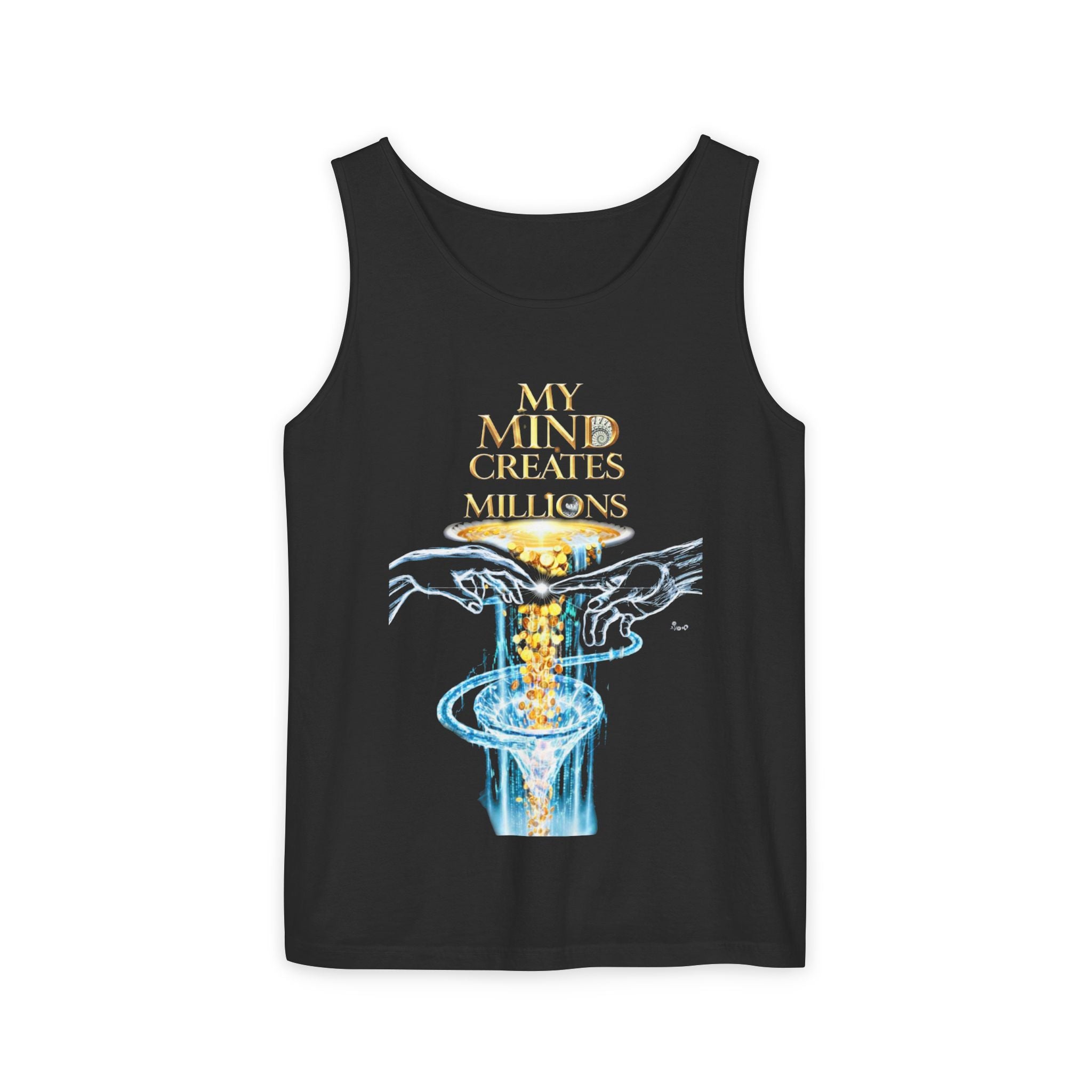 Motivational Money Tank Top — “My Mind Creates Millions” / “I Build Wealth That Lasts Generations”