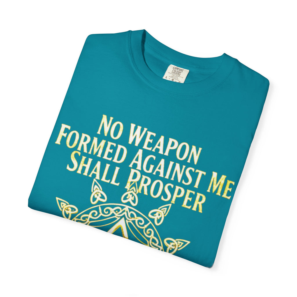 Spiritual Star of David T-Shirt — "No Weapon Formed Against Me Shall Prosper" Inspirational Tee