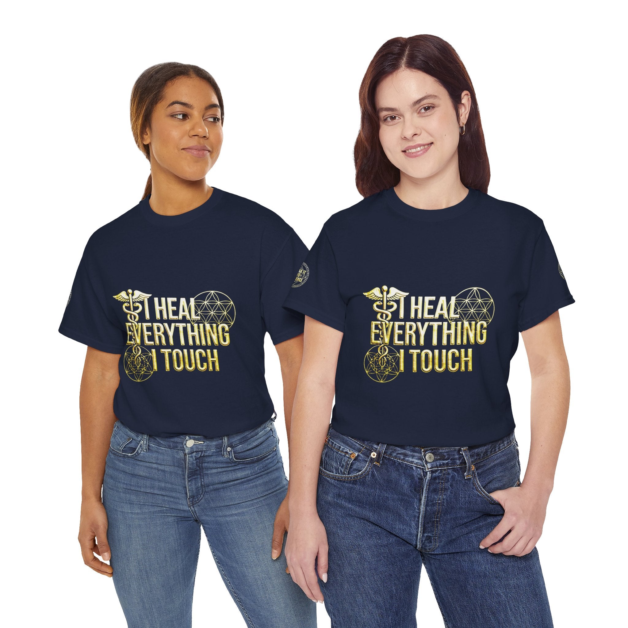 'I Heal Everything I Touch' with Ankh & Chosen Back Design