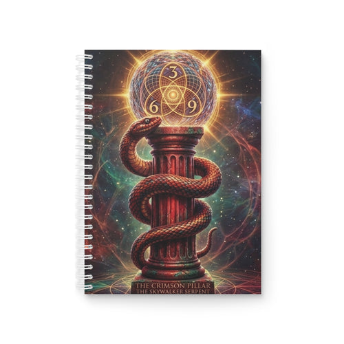 3-6-9 Energy Portal Spiral Notebook  Mystical Snake & Crystal Guided Intention Journal